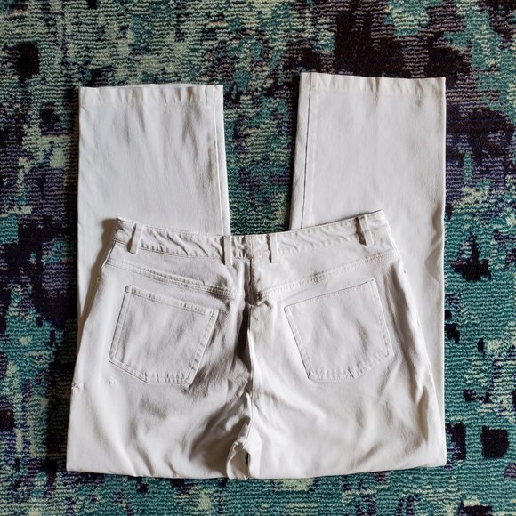St. John Sport Cropped White Pants Size 14 EUC - Picture 6 of 14